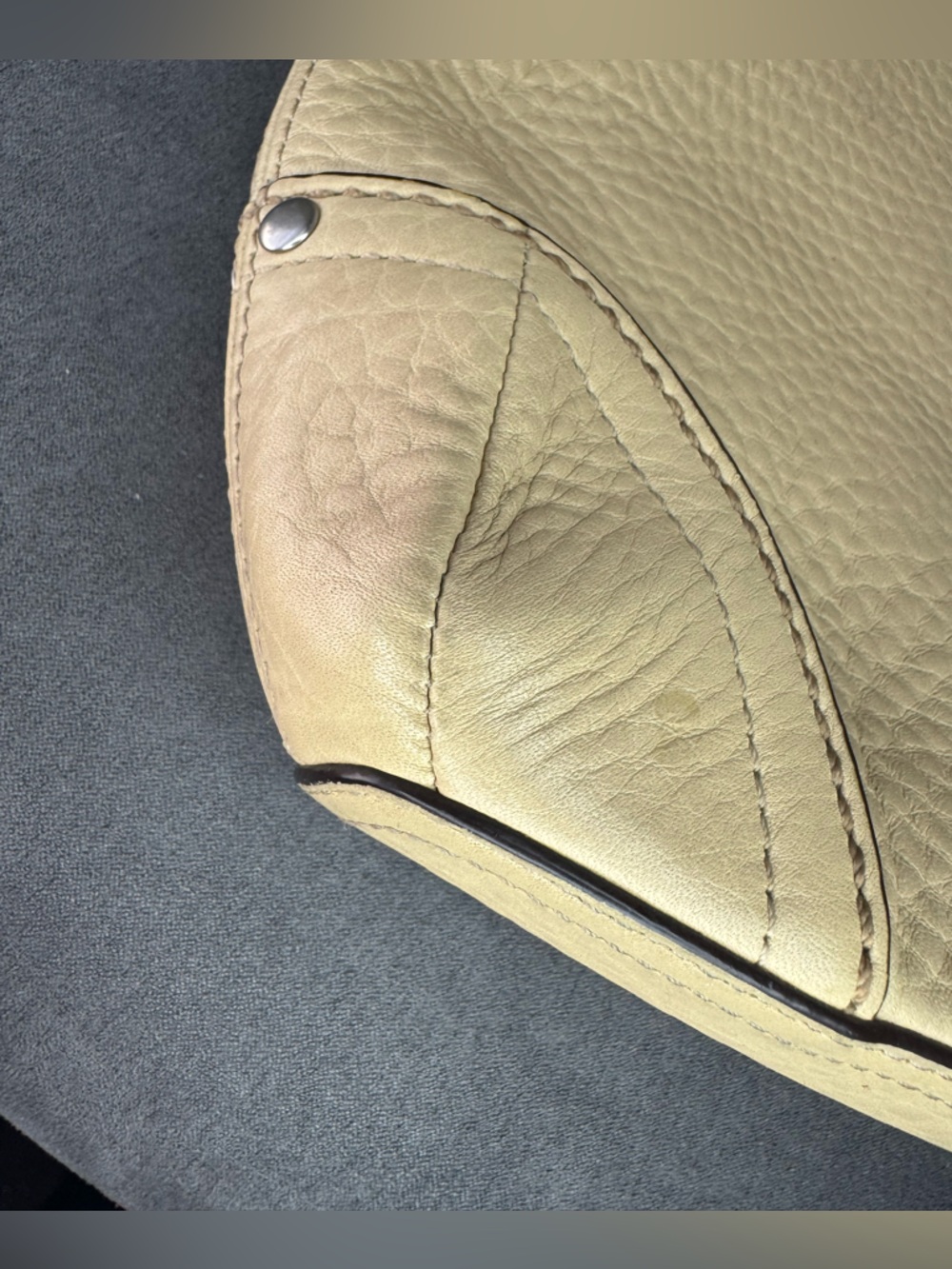 Coach Legacy Swingpack Crossbody Bag Pebbled Leather Beige Tan F12319 - Picture 7 of 14